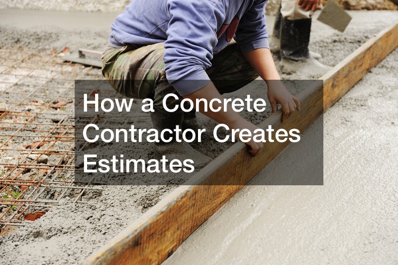 How a Concrete Contractor Creates Estimates