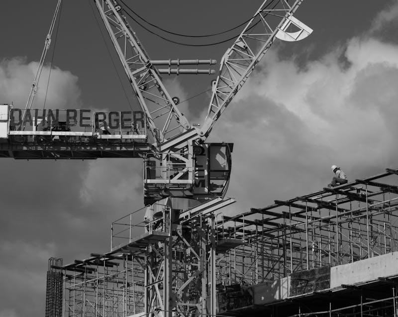 a crane used in a construction site